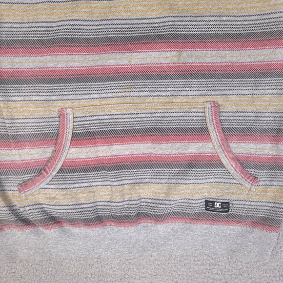 DC Shoes Hoodie Mens Medium Multicolor Sweatshirt Hooded Long Sleeve 1/4 Button - Picture 3 of 16